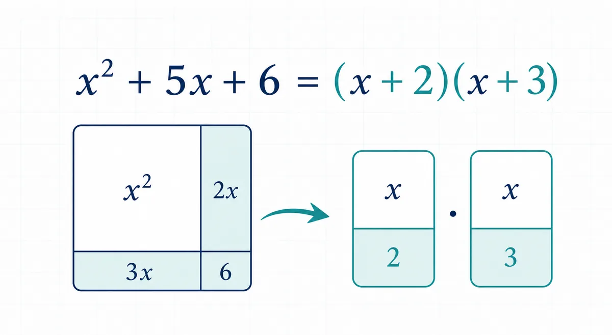 x²+5x+6を(x+2)(x+3)に分ける因数分解の考え方